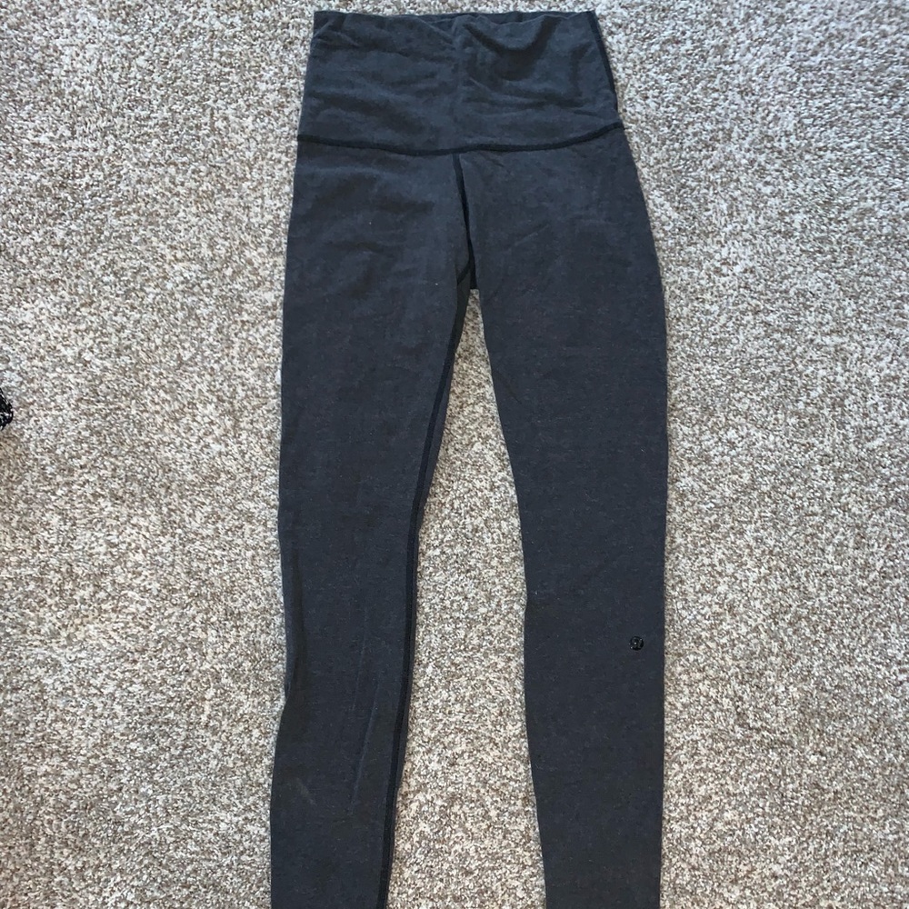 Gray lululemon size 4 leggings full length